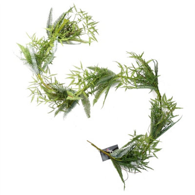 Leaf Artificial Hanging Trailing Fern Garland Plant 180Cm