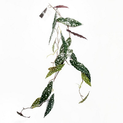 Leaf Artificial 110Cm Hanging Trailing Begonia Maculata Spotted Plant from B&Q