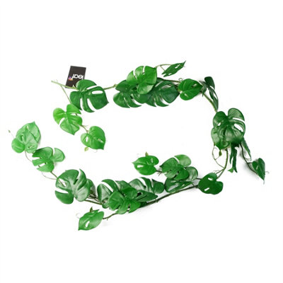 Leaf Trailing Monstera Hanging Artificial Plant 6ft - Green - Image 5