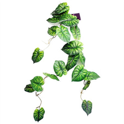 Leaf 120Cm Artificial Hanging Trailing Plant Alocasia Dragon Scale Green
