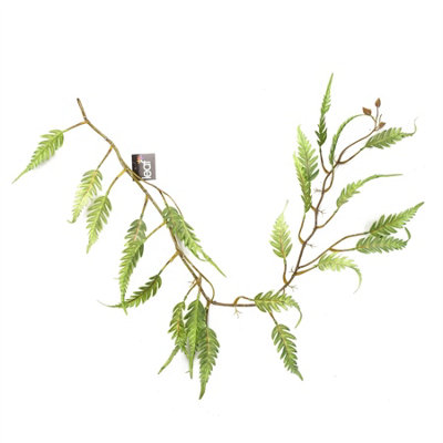 Leaf 125Cm Artificial Hanging Trailing Fern Plant, Green - Image 6