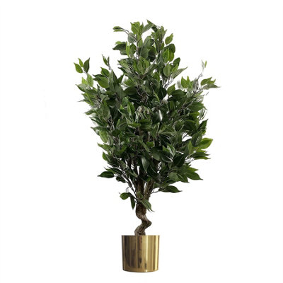 Leaf Artificial Evergreen Indoor Tree with Planter - Image 7