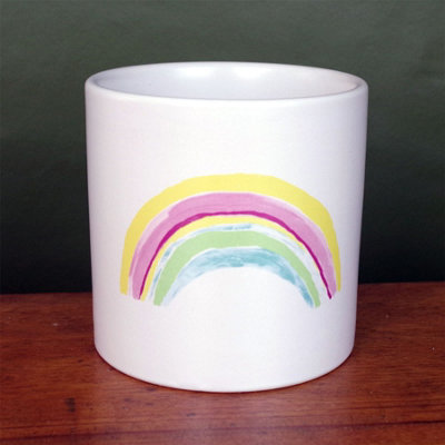 B&Q -  Ceramic Rainbow Planter Plant Pot