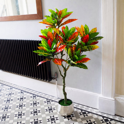 Leaf Artificial Codiaeum Multicoloured Tree 130Cm