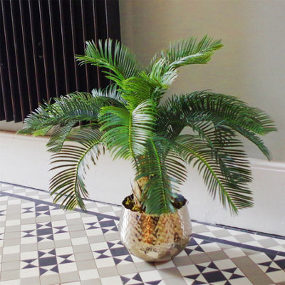 Artificial Cycas Palm Plant Realistic Tropical Indoor Potted Tree Home Decor - Image 8