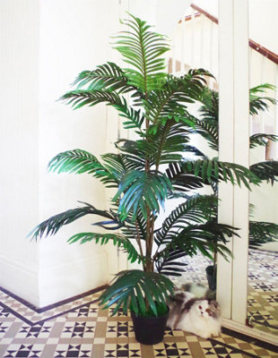 Leaf 140Cm Large Bushy Artificial Palm Tree Green