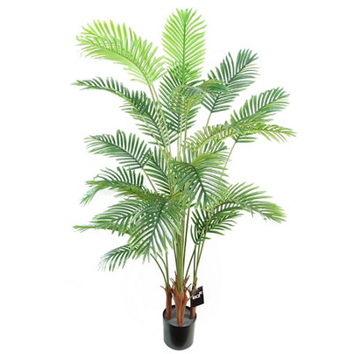 B&Q -  150Cm Artificial Areca Palm Tree Potted In Black Pot