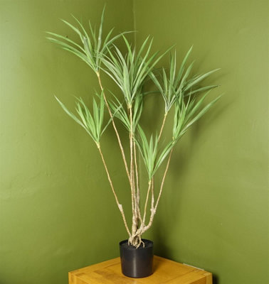 Leaf 125Cm Dragon Plant Dracaena Tree Artificial Natural Look from B&Q