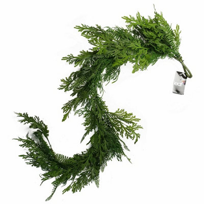 Leaf 140Cm Artificial Trailing Hanging Fern Garland Plant Realistic Green
