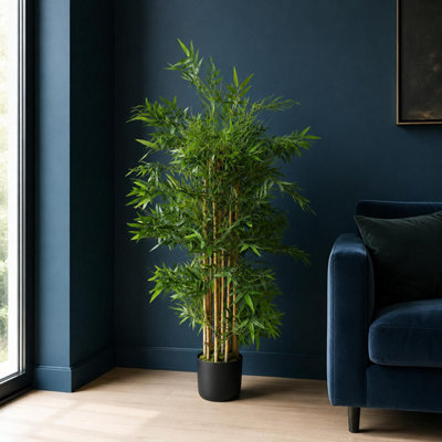 Faux Bamboo Tree Plant in Plastic Pot Liner - Image 8