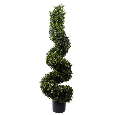 120 cm Spiral Boxwood Artificial Tree UV Resistant Outdoor Topiary Plant - Image 7