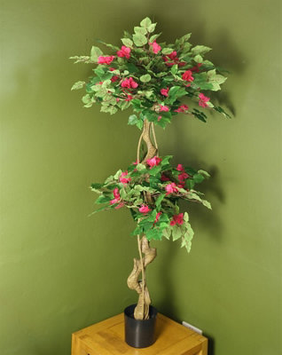 Leaf 150Cm Pink Japanese Artificial Silk Bougainvillea Tree from B&Q