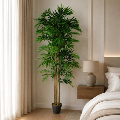 B&Q -  180Cm (6Ft) Artificial Bamboo Plants TreesNatural Green Xl