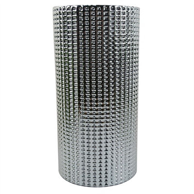 Leaf 30Cm Dot Glass Vase Designer Large Silver