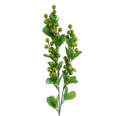 Leaf 70Cm Artificial Green Berry Spray from B&Q
