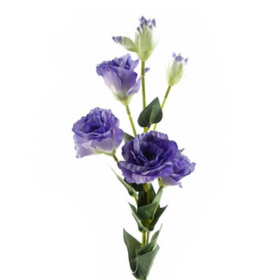 B&Q -  80Cm Artificial Purple Wild Rose Stem6 Flowers