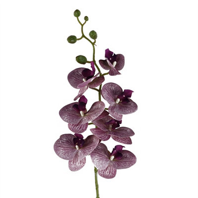 Blue Pirate Purple Artificial Flowers Phalaenopsis Orchid Stem 100Cm - Image 3
