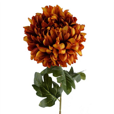 Leaf 75Cm Extra Large Reflex ChrysanthemumOrange from B&Q