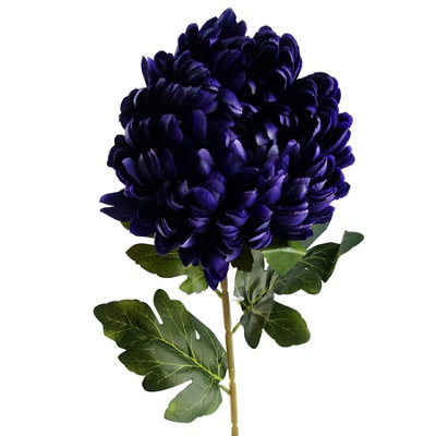 Leaf 75Cm Extra Large Reflex ChrysanthemumPurple from B&Q