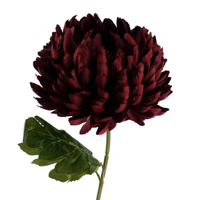 Leaf 75Cm Extra Large Reflex ChrysanthemumRed from B&Q