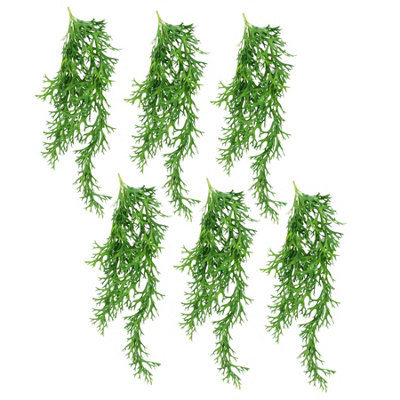 Leaf Artificial Hanging Staghorn Fern - 80cm Height - Green - Pack of 6 - Image 7