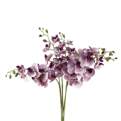 Pack of 6 x Artificial Flowers Phalaenopsis Orchid Purple Stem 100cm - Image 8