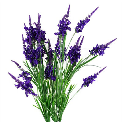 Leaf Pack Of 6 X 80Cm Purple Larkspur Artifical Stem from B&Q
