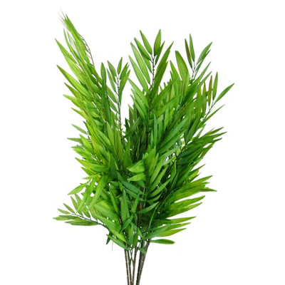 Leaf Unisex Green Pack Of 6 X 85Cm Artificial Bamboo Fern Stem In | Size: 6 X 85 Cm - Image 10