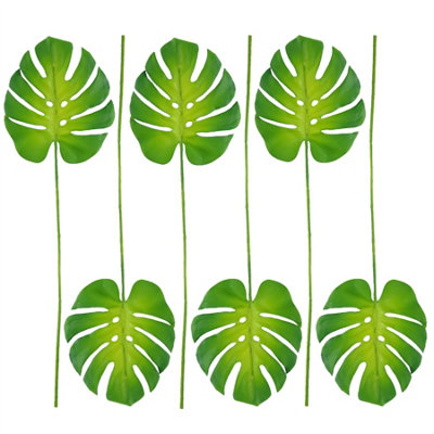 6 X 55Cm Single Artificial Monstera Leaf from B&Q