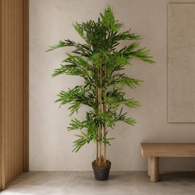 Leaf Green (5Ft) Artificial Bamboo Plants Trees 150Cm