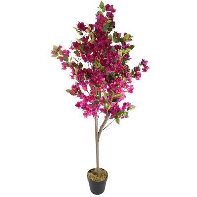 Leaf 150Cm Artificial Pink Bougainvillea Tree from B&Q