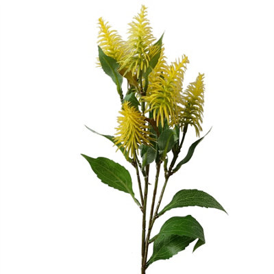 Leaf 55Cm Callistemon Pallidus Yellow Bottle Brush Stem from B&Q