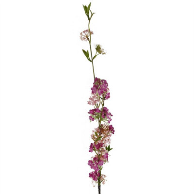 Artificial Pink Blossom Spray Stem 100cm Tall Floral Home Wedding Decor Branch - Image 5
