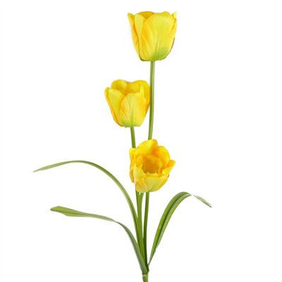 B&Q -  80Cm Artificial Tulip Yellow Stem