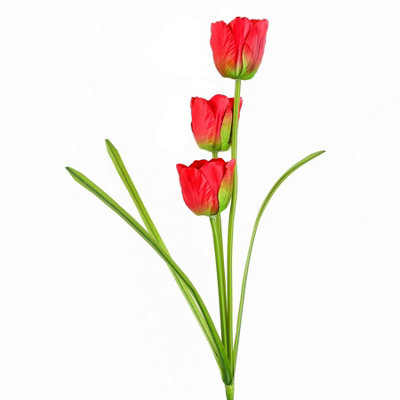 B&Q -  80Cm Artificial Tulip Red Stem