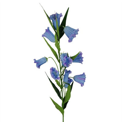 Leaf 100Cm Trumpet Artificial Flower Stem Blue from B&Q
