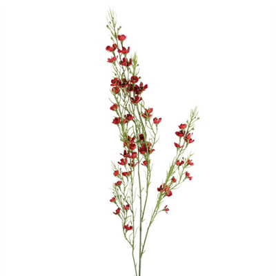 Leaf 100Cm Artificial Foliage With Small FlowersRed from B&Q