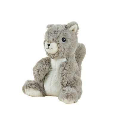  - Warmies Plush Grey Squirrel Microwavable Weighted TeddyLavender ScentedHot Or Cold For Relaxation & Relief