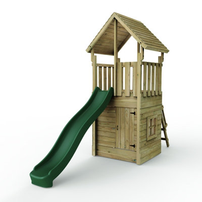 Rebo Modular Wooden Garden Climbing Frame Adventure Playset For KidsM7 With Den from B&Q