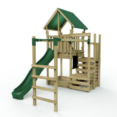 Rebo Modular Wooden Garden Climbing Frame Adventure Playset For KidsM11 Stepup + Monkey Bars from B&Q