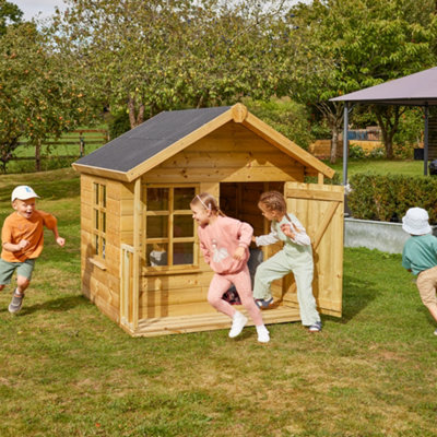 Outdoortoys Unisex Beige X Wooden Garden Playhouse For Kids - Woodpecker In 5Ft - Image 2