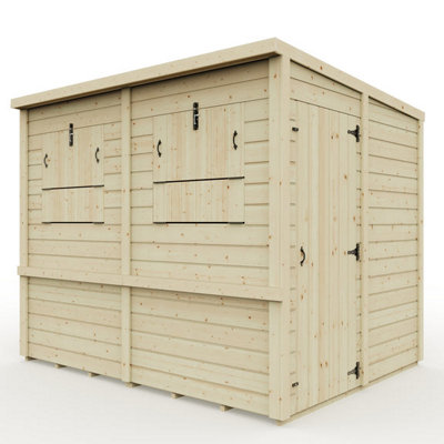 Storehaus Party Bar Shed With Pent Roof, Door And Hatches - 8Ft X 6Ft