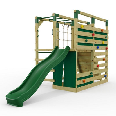 Rebo Outdoortoys Ninjaplay Garden Climbing Cube Wooden Climbing Frame For KidsDouble from B&Q