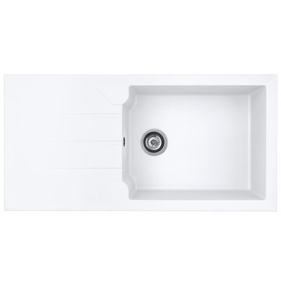 Liquida Lp10Wh 1.0 Bowl Composite Reversible Inset White Kitchen 1000X500mm from B&Q