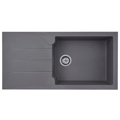 Liquida Lp10Gr 1.0 Bowl Composite Reversible Inset Grey Kitchen Sink 1000X500mm from B&Q