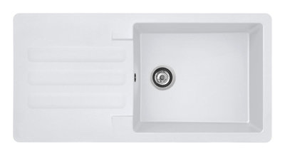 Liquida Vg10Wh 1.0 Bowl Composite Reversible Inset White Kitchen 1000X500mm from B&Q