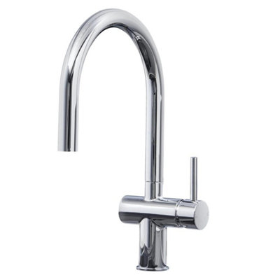 Liquida W19Ch Chrome Single Lever Pull Out Head Kitchen Mixer Tap from B&Q