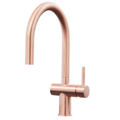 Liquida W19cp Single Lever Pull Out Head Copper Kitchen Mixer Tap