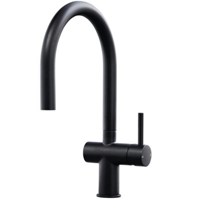 Liquida Black W19bl Single Lever Pull Out Head Kitchen Mixer Tap