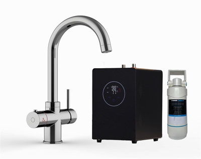 Liquida Ht43ch 4 In 1 Chrome Instant Boiling Water Kitchen Tap 4In